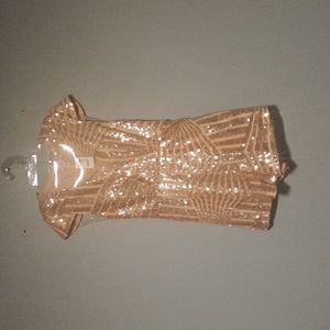 Gold sequin romper